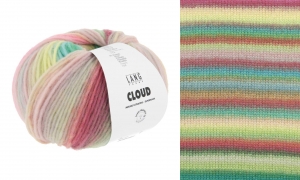 Lang Yarns Cloud - Pelote de 100 gr - Coloris 0029 Jaune/Vert/Turquoise/Rose