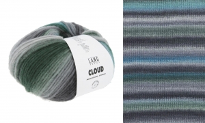 Lang Yarns Cloud - Pelote de 100 gr - Coloris 0030 Turquoise/Gris/Noir/Vert