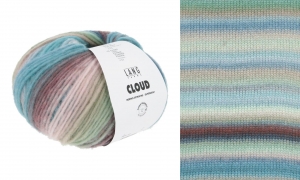 Lang Yarns Cloud - Pelote de 100 gr - Coloris 0033 Menthe/Turquoise/Brun/Bleu Glacé