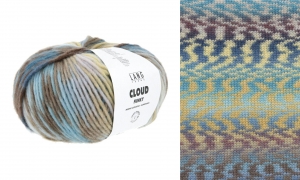 Lang Yarns Cloud Funky - Pelote de 100 gr - Coloris 0028 Prune/Gris/Marine/Laiton