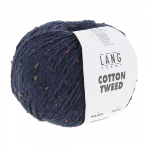 Lang Yarns Cotton Tweed - Pelote de 50 gr - Coloris 0025 Navy