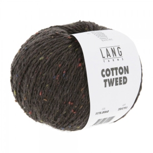 Lang Yarns Cotton Tweed - Pelote de 50 gr - Coloris 0068 Marron Foncé