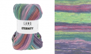Lang Yarns Eternity - Pelote de 100 gr - Coloris 0006 Violette/Rose/Lime/Émeraude