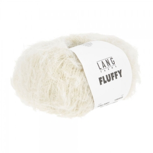 Lang Yarns Fluffy - Pelote de 50 gr - Coloris 0001 Blanc