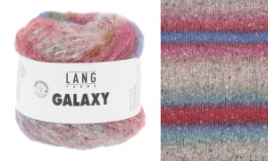 Lang Yarns Galaxy - Pelote de 50 gr - Coloris 0003 Bleu/Rouge/Pink