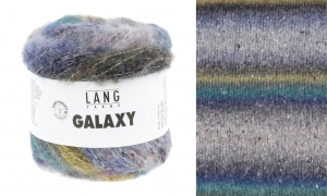 Lang Yarns Galaxy - Pelote de 50 gr - Coloris 0004 Gris/Bleu/Jaune