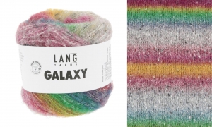 Lang Yarns Galaxy - Pelote de 50 gr - Coloris 0005 Pink/Orange/Vert