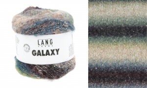 Lang Yarns Galaxy - Pelote de 50 gr - Coloris 0006 Noir/Vert/Beige