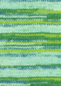 Lang Yarns Handarbeitsgarn Color - Pelote de 50 gr - Coloris 0017 Vert Imprimé