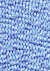 Lang Yarns Handarbeitsgarn Color - Pelote de 50 gr - Coloris 0020 Bleu Clair Imprimé