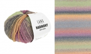Lang Yarns Harmony - Pelote de 100 gr - Coloris 0010 Violet/Vert/Orange/Gris
