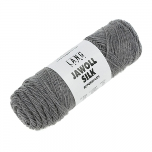 Lang Yarns Jawoll Silk - Pelote de 50 gr - Coloris 0103 Gris Foncé Mélangé