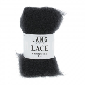 Lang Yarns Lace - Pelote de 25 gr - Coloris 0004 Noir