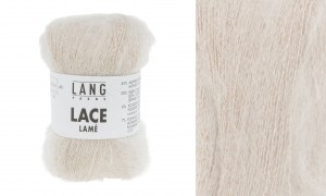 Lang Yarns Lace Lamé - Pelote de 25 gr - Coloris 0001 Blanc
