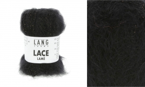 Lang Yarns Lace Lamé - Pelote de 25 gr - Coloris 0004 Noir-Or