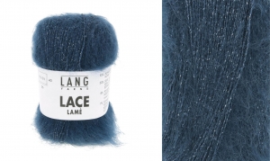 Lang Yarns Lace Lamé - Pelote de 25 gr - Coloris 0010 Bleu Acier