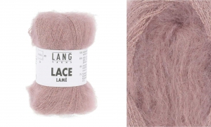 Lang Yarns Lace Lamé - Pelote de 25 gr - Coloris 0048 Vieux Rose