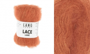 Lang Yarns Lace Lamé - Pelote de 25 gr - Coloris 0059 Orange