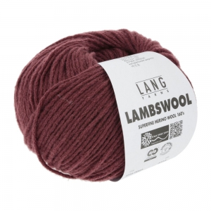 Lang Yarns Lambswool - Pelote de 50 gr - Coloris 0064 Bordeaux Mélangé