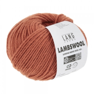 Lang Yarns Lambswool - Pelote de 50 gr - Coloris 0087 Brique Mélangé
