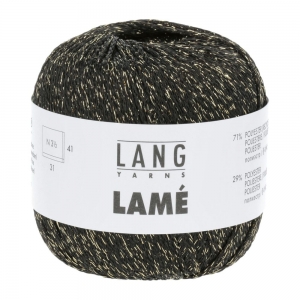 Lang Yarns Lamé 38 - Pelote de 25 gr - Coloris 0004 Noir