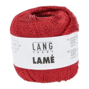 Lang Yarns Lamé 38 - Pelote de 25 gr - Coloris 0060 Rouge