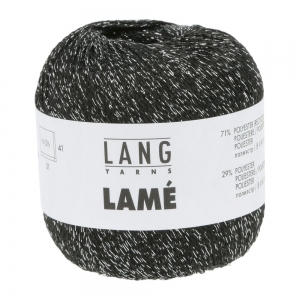 Lang Yarns Lamé 38 - Pelote de 25 gr - Coloris 0104 Noir/Argent