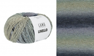 Lang Yarns Linello - Pelote de 100 gr - Coloris 0025 Navy/Lilas/Sauge