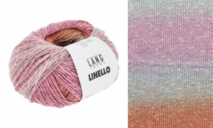 Lang Yarns Linello - Pelote de 100 gr - Coloris 0057 Rose/Menthe/Orange