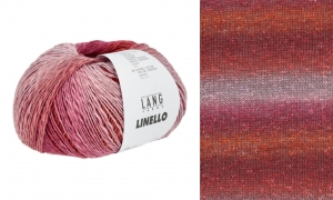 Lang Yarns Linello - Pelote de 100 gr - Coloris 0065 Fuchsia/Rouge/Rose