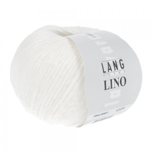Lang Yarns Lino - Pelote de 50 gr - Coloris 0001 Blanc