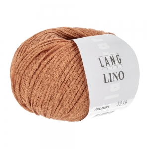 Lang Yarns Lino - Pelote de 50 gr - Coloris 0075 Marron-Orange