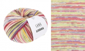 Lang Yarns Lisboa - Pelote de 100 gr - Coloris 0001 Jaune/Lilas/Pink/Vert