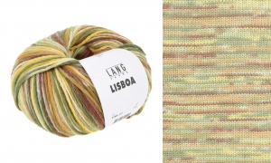 Lang Yarns Lisboa - Pelote de 100 gr - Coloris 0005 Jaune/Olive/Marron/Orange