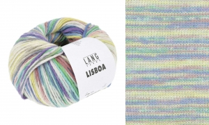 Lang Yarns Lisboa - Pelote de 100 gr - Coloris 0006 Jaune/Bleu/Vert/Violet