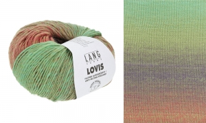 Lang Yarns Lovis - Pelote de 50 gr - Coloris 0004 Vert/Melon