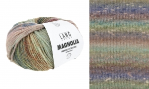 Lang Yarns Magnolia - Pelote de 100 gr - Coloris 0016 Olive/Marine/Marron