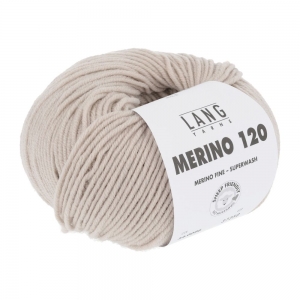 Lang Yarns Merino 120 - Pelote de 50 gr - Coloris 0096 Beige Clair