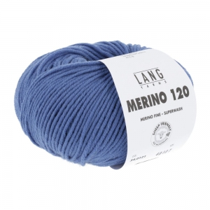 Lang Yarns Merino 120 - Pelote de 50 gr - Coloris 0121 Cobalt