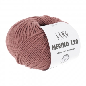 Lang Yarns Merino 120 - Pelote de 50 gr - Coloris 0287 Bois De Rose