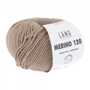 Lang Yarns Merino 120 - Pelote de 50 gr - Coloris 0539 Camel Clair