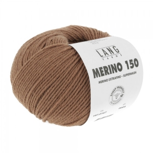 Lang Yarns Merino 150 - Pelote de 50 gr - Coloris 0167 Marron Clair