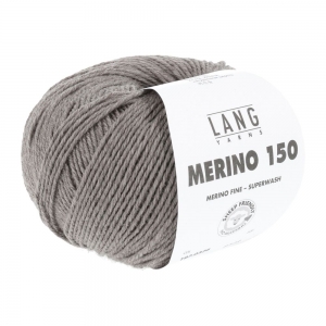 Lang Yarns Merino 150 - Pelote de 50 gr - Coloris 0326 Beige Foncé Mélangé