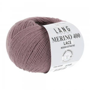 Lang Yarns Merino 400 Lace - Pelote de 25 gr - Coloris 0048 Vieux Rose