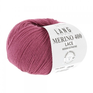 Lang Yarns Merino 400 Lace - Pelote de 25 gr - Coloris 0085 Pink