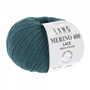 Lang Yarns Merino 400 Lace - Pelote de 25 gr - Coloris 0088 Pétrole