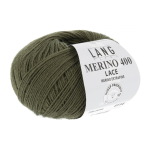 Lang Yarns Merino 400 Lace - Pelote de 25 gr - Coloris 0098 Olive