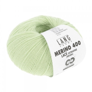 Lang Yarns Merino 400 Lace - Pelote de 25 gr - Coloris 0117 Vert Tendre