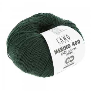 Lang Yarns Merino 400 Lace - Pelote de 25 gr - Coloris 0118 Vert Foncé