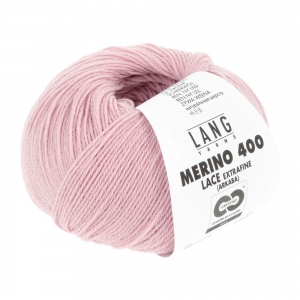 Lang Yarns Merino 400 Lace - Pelote de 25 gr - Coloris 0119 Rose Tendre